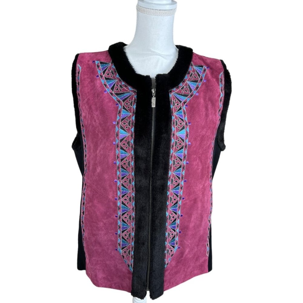 Bob‎ Mackie Leather Vest